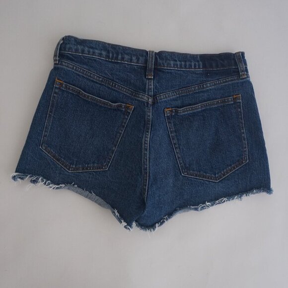 Abercrombie & Fitch Blue Dark Wash Mom Shorts High Rise Denim Shorts 28/6 - Picture 4 of 10